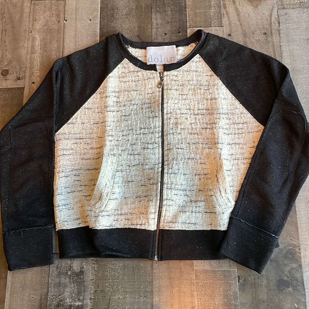 Dolan for Anthropologie cropped bomber sweater